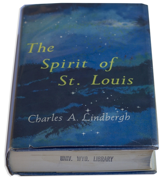 Charles Lindbergh Signed Copy of ''The Spirit of St. Louis'' -- Inscribed to the Controversial Historian Harry Elmer Barnes